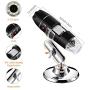 Bysameyee USB Digital Microscope 40X to 1000X, 8 LED Magnification Endoscope Camera with Carrying Case & Metal Stand, Compatible for Android Windows 7 8 10 Linux Mac