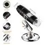 Bysameyee USB Digital Microscope 40X to 1000X, 8 LED Magnification Endoscope Camera with Carrying Case & Metal Stand, Compatible for Android Windows 7 8 10 Linux Mac