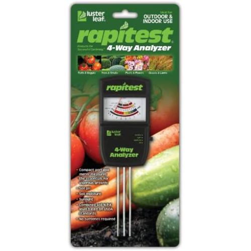Luster Leaf 1880 Rapitest Tester Electronic 4-Way Analyzer, Soil