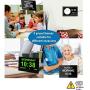 Digital Alarm Clock Wall Bedroom Calendar, 16 Reminders 5 Custom Alarms, Memory Loss Elderly Seniors Dementia Sufferers Alzheimers Vision Impaired Children - White