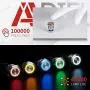 APIELE 22mm Momentary Push Button Switch 12V Angel Eye LED Waterproof Stainless Steel Round Metal Self-Reset 7/8 1NO 1NC with Pigtail (Green)