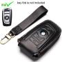 Leather BMW Key Fob Cover Suit for Keyless Remote Control for BMW 1 2 3 4 5 6 7 Series and X1 X2 X3 X5 X6 etc (B Black) …