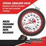 Longacre 52-52002 Liquid Filled 2-1/2 Tire Gauge, 0-60 psi