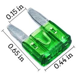 100 Pack Auto Fuses 30 AMP APM/ATM 32V Mini Blade Style Fuses 30A Short Circuit Protection Car Fuse