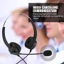 3.5mm Cell Phone Headset,Corded Noise Canceling Call Center Headset,Telephone Headphones with Microphone for Telephone Counseling Service (Optional Dual 3.5 mm)