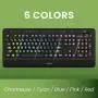 Azio Vision Backlit Computer Keyboard - Wired USB Keyboard with LARGE PRINT keys and 5 Interchangeable Backlight Colors (KB506)