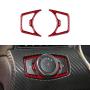 BLAKAYA Compatible with Sticker Carbon Fiber Headlight Switch Button Decorative Frame Trim Cover Accessories for Ford Mustang 2015 2016 2017 2018 2019 2020 (2PCS Red）