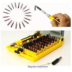 NUZAMAS 45-in-1 Precision Screwdriver Tool kit Compact Disassembly Repair Bits with Flexable Extension Bar in Organizer Case for Laptop Computer Phone iPhone Electronic Products and Appliances