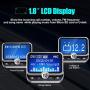 Bluetooth FM Transmitter for Car, Clydek Car Charger Adapter 1.8” Large Display Bluetooth Car Adapter with Remote Control,4 Music Play Modes,Fast Charger,Hands Free,AUX Input&Output