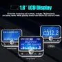 Bluetooth FM Transmitter for Car, Clydek Car Charger Adapter 1.8” Large Display Bluetooth Car Adapter with Remote Control,4 Music Play Modes,Fast Charger,Hands Free,AUX Input&Output