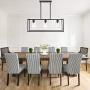 Kitchen Island Lighting Fixture Hanging Farmhouse Black 3 Light Modern Pendant Lighting Contemporary Chandeliers with Glass Shade for Living Dining Room Bedroom Kitchen Island