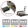 Rayson TD-1500B34R Binding Machine, Round Holes, 3:1 Pitch Wire-O Binder Punch 15 Sheets/Bind 130 Sheets with Sturdy Metal Construction