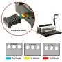 Rayson TD-1500B34R Binding Machine, Round Holes, 3:1 Pitch Wire-O Binder Punch 15 Sheets/Bind 130 Sheets with Sturdy Metal Construction