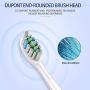 Ultrasonic Powered Toothbrushes Electric Powerful Sonic Cleaning - Ultra Sonic 40,000 VPM Motor Wireless Charging 4 Modes Smart Timer Modern Electric Toothbrush (White)
