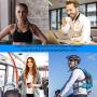 Bluetooth Foldable Retractable Headphones, 2020 Upgraded Wireless Earbuds Neckband Headset Sports Sweatproof Earphones with Carrying Case (15Hours Playtime) (Black)
