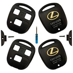 New 3 Buttons Remote Key Fob Case Shell Replacement for Lexus GS300 GS400 GS430 GX470 IS300 LS400 LS430 LX470 RX300 RX330 RX350 RX400h RX450h SC430 (Black+Black)