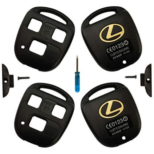 New 3 Buttons Remote Key Fob Case Shell Replacement for Lexus GS300 GS400 GS430 GX470 IS300 LS400 LS430 LX470 RX300 RX330 RX350 RX400h RX450h SC430 (Black+Black)