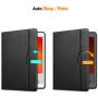 Fintie Folio Case for New iPad 8th Gen (2020) / 7th Generation (2019) 10.2 Inch - Multi-Angle Viewing Soft TPU Smart Stand Back Cover with Pocket, Pencil Holder, Auto Wake/Sleep, Black