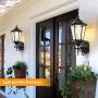 Solar Wall Lantern Outdoor Lamp, Waterproof Dusk to Dawn Soalr Wall Light, LED Wall Mount Light Fixture, 21” Large, Aluminum Housing Plus Glass(Cool + Warm White)