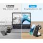 Intoval Wireless Charger, Wireless Charging Station for Samsung Galaxy Phone/Watch/Buds, Fit for Note 20/Note 10/S20/S10, Watch 3/Active 2,1/Gear S3/Sport/Fit, Galaxy Buds+/Live(S3,Black)