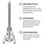 HumanCentric Vertical Laptop Stand for Desks (Silver) | Adjustable Holder to Dock Apple MacBook, MacBook Pro, and Other Laptops to Organize Work & Home Office