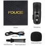 USB Plug&Play Computer Microphone, FDUCE Professional Studio PC Mic with Tripod for Gaming, Streaming, Podcast, Chatting, YouTube on Mac & Windows(Black)
