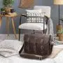 Polare Mens Full Grain Leather 16 Briefcase Shoulder Messenger Bag Fit 15.6 Laptop Polare Mens Full Grain Leather 16 Briefcase Shoulder Messenger Bag Fit 15.6 Laptop