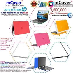 mCover Hard Shell Case for Late-2019 15.6'' HP Chromebook 15-DExxxx Series (NOT Compatible with Smaller HP C14 / C13 / C11 Series) Laptop Computers (Aqua)