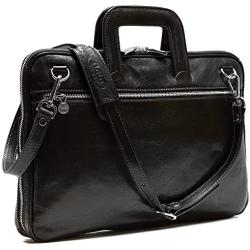 Floto Firenze Slim Leather Briefcase Attache Messenger Bag Small