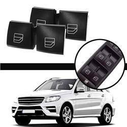 ALAVENTE 4Pcs Driver Window Switch Repair Button Caps, Lift Button Left and Right Caps for Mercedes Benz ML GL R Class W164 X164 W251