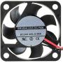 NTE Electronics 77-4010D24 High Speed Fan, Ball Bearing, Thermal Plastic Wire Lead, 40 mm L x 40 mm H x 10 mm T, 24 VDC, 7000 RPM, 7.73 CFM