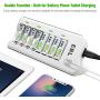 EBL 2800mAh Ni-MH AA Rechargeable Batteries (8 Pack) and 808U Rechargeable AA AAA Battery Charger with 2 USB Charging Ports