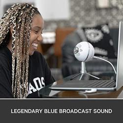 Blue Snowball iCE USB Mic for Recording and Streaming on PC and Mac, Cardioid Condenser Capsule, Adjustable Stand, Plug and Play – White