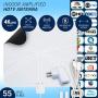 Winegard FL5500A FlatWave Amped Digital HD Indoor Amplified TV Antenna (4K Ready / ATSC 3.0 Ready / High-VHF / UHF), 60 Mile Long Range