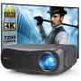 Full HD Native 1080P Projector 7200 Lumen LCD Home Theater Projector Support 4k Zoom Max 200'' Display, Compatible with TV Stick, HDMI, AV VGA, PS4, Smartphone for Outdoor Movies Home Theater Business