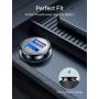 VectorTech Car Charger, Mini 24W 4.8A Metal Dual USB Car Charger, Alloy Flush Fit Car Adapter with Blue LED, Compatible with iPhone XR/Xs/Max/X/8/7/Plus, iPad Pro/Air 2/Mini, Galaxy, LG, HTC, and More