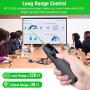 Wireless Presentation Remote, RF 2.4Ghz USB Rechargeable Powerpoint Presenter Clicker Remote Control Pointer for Mac/PC (Green)……