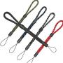 YOUOWO 5 Pack Wrist Lanyards Adjustable Length lanyards for Keys car Flashlight Cell Phone Pen Wraps Wristlet Keychain Hand Wrist Lanyard Black red Blue Green White&Black