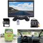 HD Backup Camera and Monitor Kit 7 Inch LCD Rear View Monitor Easy Installation for Cars, Trucks, Pickups, Hard-Wired Dual Waterproof Night Vision Camera Continuous Use Grid Lines
