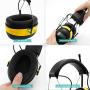 Smoostart Am/Fm Radio Hearing Protector, Noise Reduction Safety Ear Muffs, 30db Noise Cancelling Ear Protection with Digital Display for Mowing,Snowblowing, Construction, Shooting, Work Shops