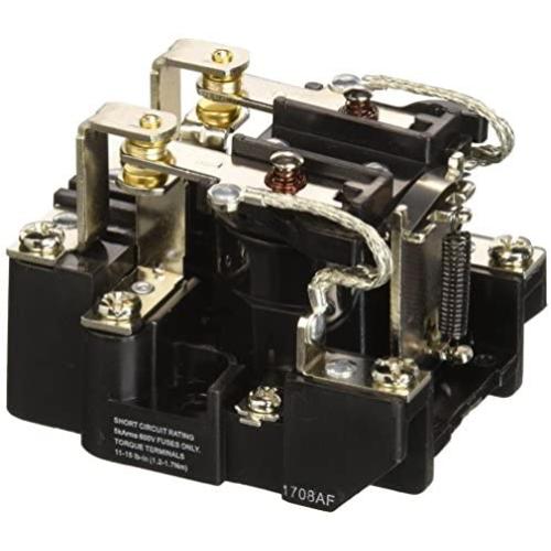 NTE Electronics R04-11A30-120 Series R4 General Purpose Multicontact AC Open Frame Relay, Heavy Duty, DPDT Contact Arrangement, 30 Amp, 120 VAC