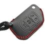 Alegender Black 4 Buttons Flip Leather Key Cover Case Fob Holder Bag Remote Keyless Protector Fit for 2018 2019 2020 Wrangler JL JLU Gladiator JT 68292944AA