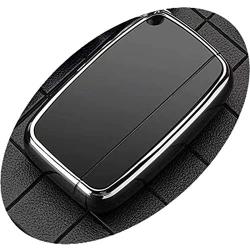Royalfox(TM) 5 Buttons Full TPU Smart keyless Entry Remote Key Fob case Cover for Land Rover Defender Discovery Sport LR3 LR4 Range Rover Sport Evoque Velar,Jaguar XF XJ XJL XE F-PACE (Silver/Black)
