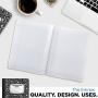 Emraw Black & White Marble Style Cover Composition Book with 100 Sheets of Wide Ruled White Paper (2 Pack)