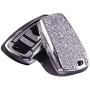 Luxury 3 4 Buttons 3D Bling Smart keyless Entry Remote Blade Key Fob case Cover for BMW 1 2 3 4 5 6 7 M Series,BMW X1 X3 X4 M2 M3 M4 M5 M6 (Silver)