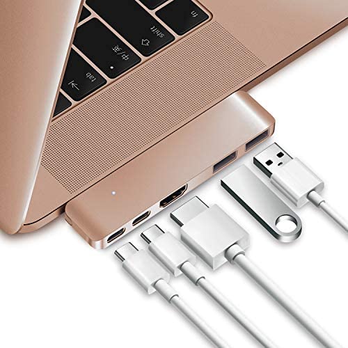 Purgo Mini USB C Hub Adapter Dongle for MacBook Air M1 2020-2018 and MacBook Pro M1 2020-2016, with 4K HDMI, 100W PD, 40Gbps TB3 5K@60Hz, USB-C and 2 USB 3.0 (Gold) Purgo Mini USB C Hub Adapter Dongle for MacBook Air M1 2020-2018 and MacBook Pro M1 2020-2016, with 4K HDMI, 100W PD, 40Gbps TB3 5K@60Hz, USB-C and 2 USB 3.0 (Gold)