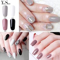 Gel Nail Polish - YaoShun Gel Polish Kit Sock Off Nail Gel UV Gel 4 Colors Gift Box, Nail Polish Kit with UV LED Light Manicure Nail Gel Kit 8ml #03