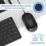 USB Keyboard and Mouse,Jelly Comb Ultra Thin Small Compact Wired Keyboard and Mouse High Definition Optical for Computers, Laptop, PC, Desktop, Laptop,Windows（Black）