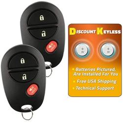 Discount Keyless Replacement Key Fob Car Remote For Toyota Tacoma Tundra Sequoia Highlander GQ43VT20T (2 Pack)