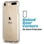 ULAK Soft TPU Bumper PC Back Hybrid Case for iPod Touch 6/iPod Touch 5/iPod Touch 7 - Retail Packaging - Clear Slim